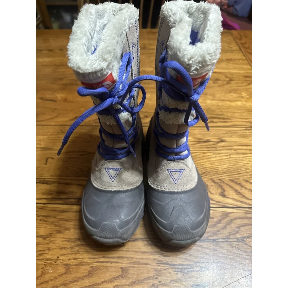 The North Face Kids Unisex Therma Felt Insulated Gray Snow Boots Size 3
